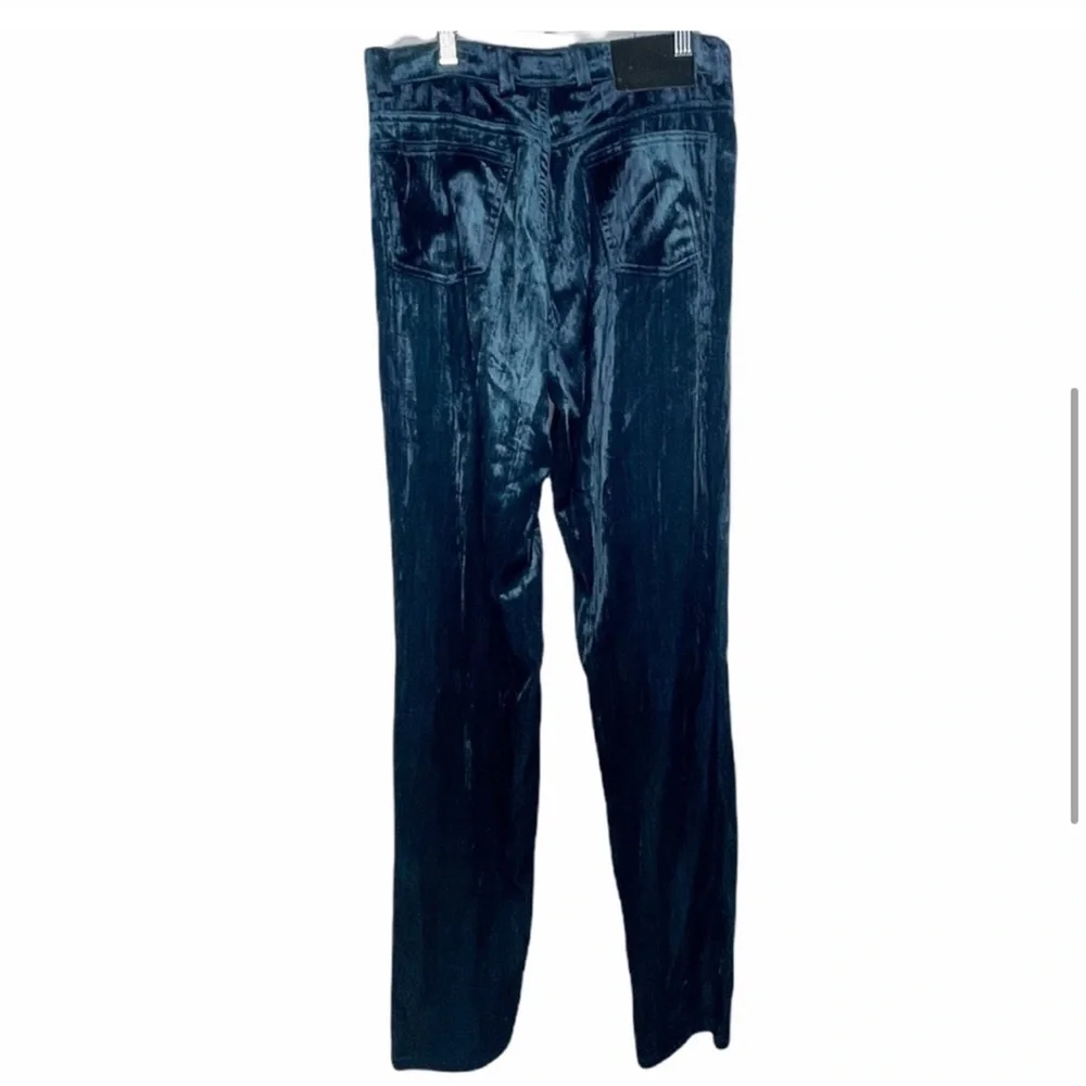 Iceberg Jeans Vintage Y2K Blue Velvet Velour Suit Blazer Pant Set 29 40 Italy - Picture 13 of 16